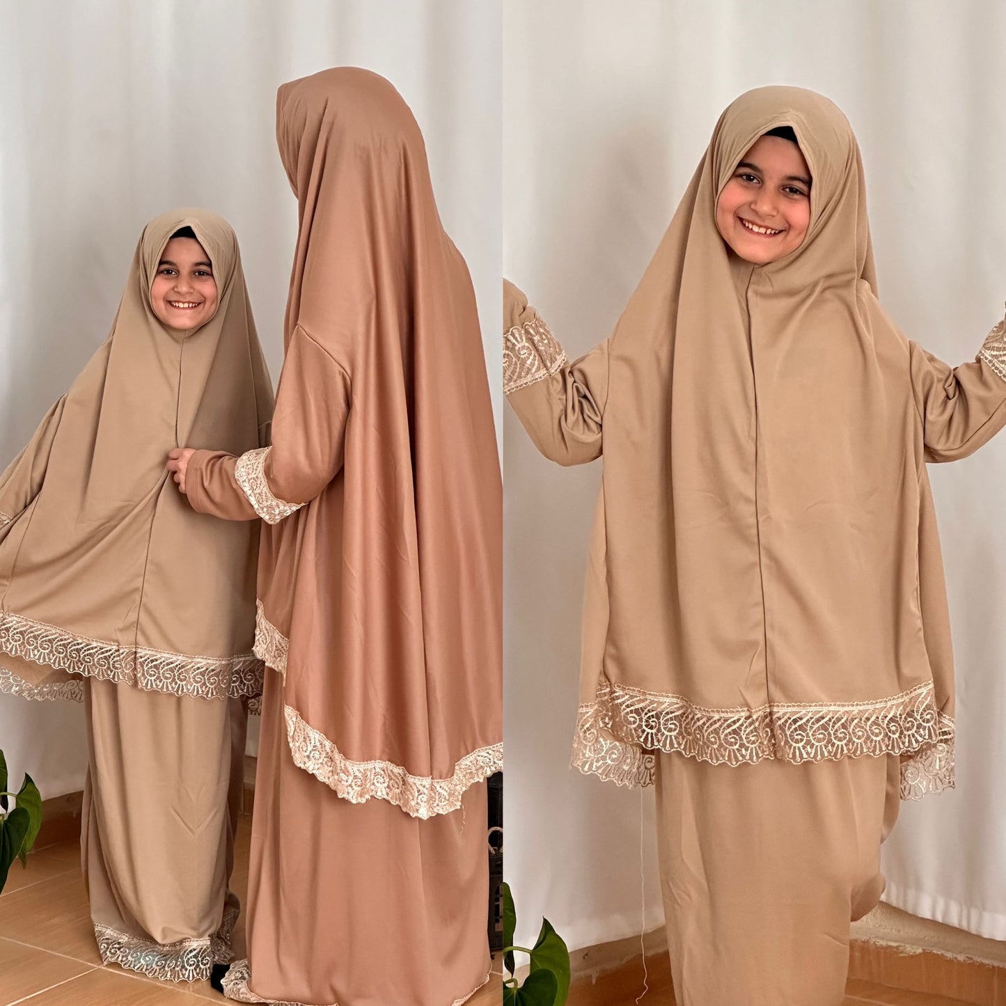 2'li (Anne - Kız) Namaz Elbisesi, Gold