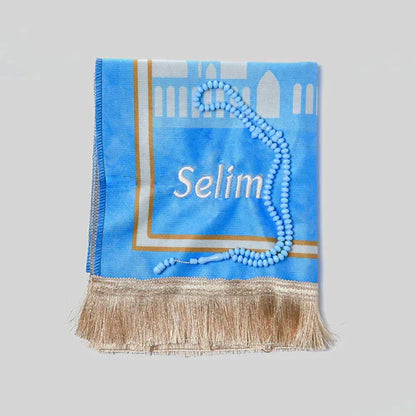 İsimli Silindir Kutu Çocuk Namaz Seti (Erkek)